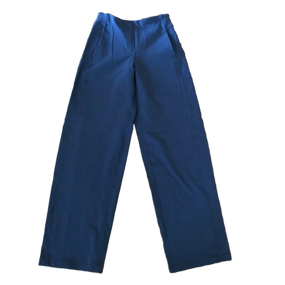 Lululemon athletica wide leg pants size 2 navy pockets - Picture 1 of 9